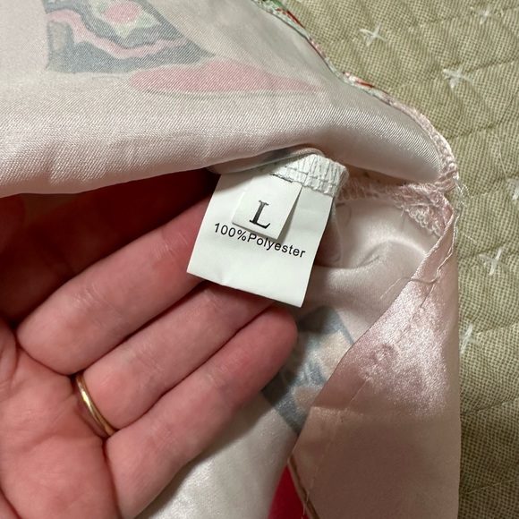 Pink Satin Pajama Set with Cowboot Print - Picture 3 of 6